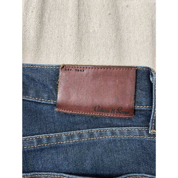 Cohen & Sons Cafe Slim Mens Preppy Designer Hipster Jeans Size 32 X 32 Dark Wash - Picture 10 of 10